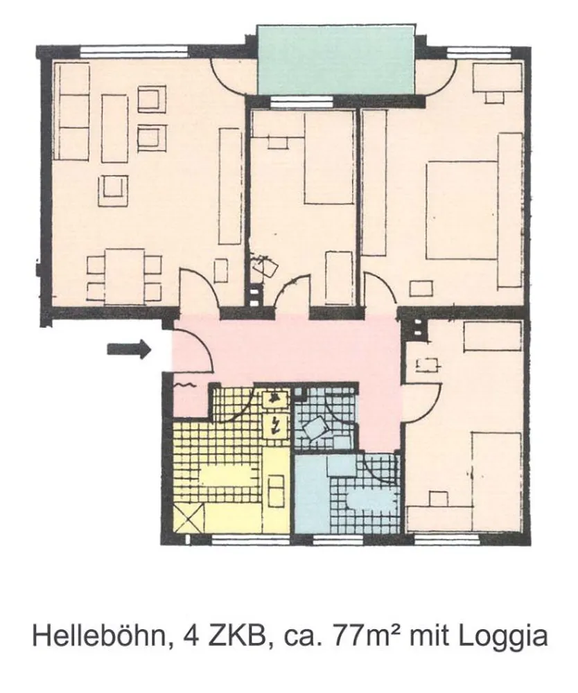 4 room apartment with 77 m² in Kassel – Photo 2