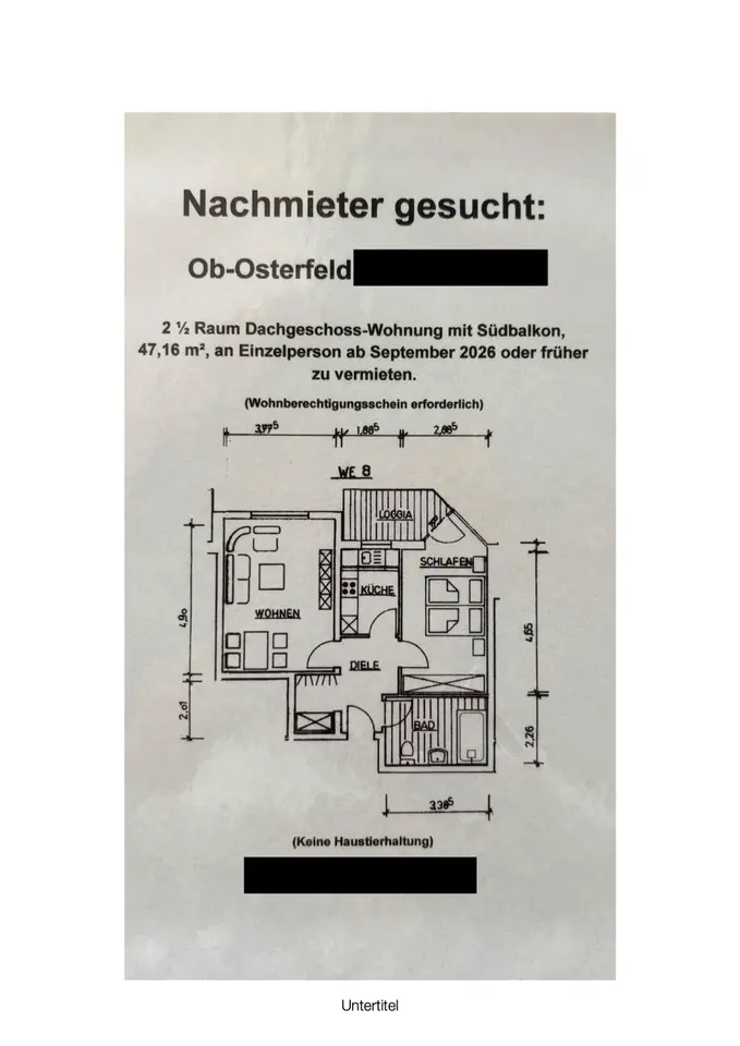 2 Zimmer Wohnung mit 47 m² in Oberhausen – Bild 8
