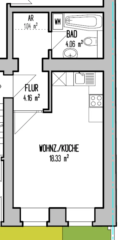1 Zimmer Wohnung mit 28 m² in Berlin – Bild 5