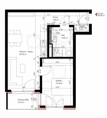 2 Zimmer Wohnung mit 53 m² in München – Bild 11