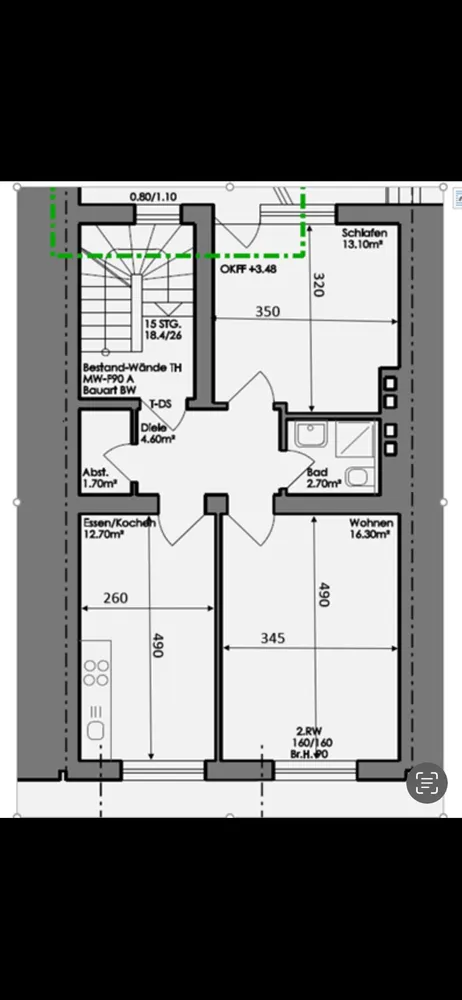 2 Zimmer Wohnung mit 55 m² in Aachen – Bild 8