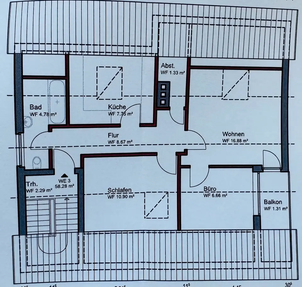 3 Zimmer Wohnung mit 60 m² in Bramsche – Bild 4