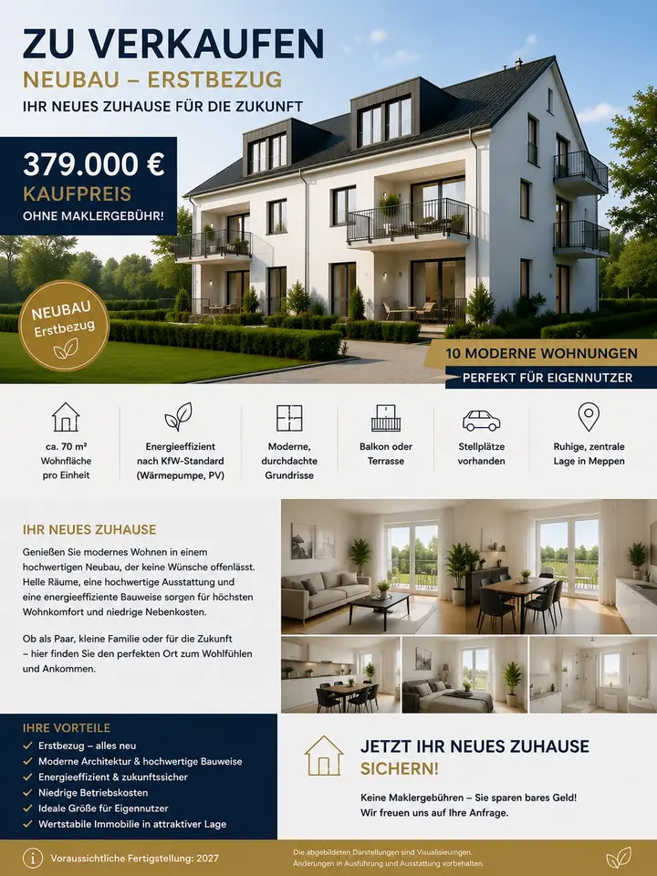 3 Zimmer Haus mit 70 m² in Meppen – Bild 3