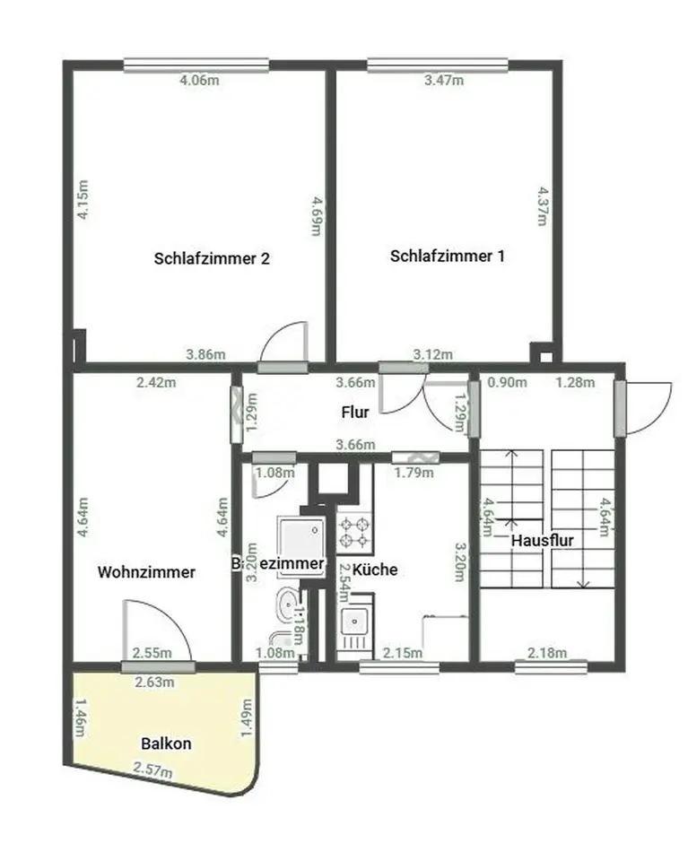 4 Zimmer Wohnung mit 67 m² in Hildesheim – Bild 6