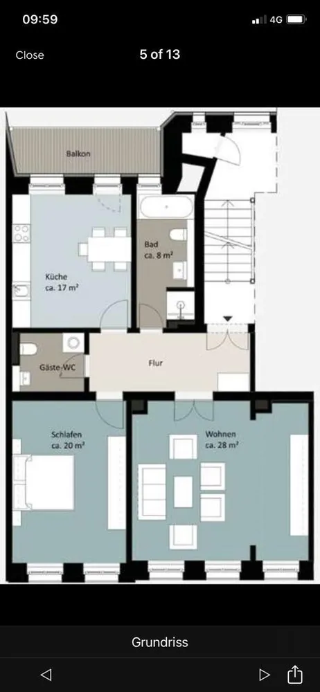 2 Zimmer Wohnung mit 90 m² in Leipzig – Bild 12