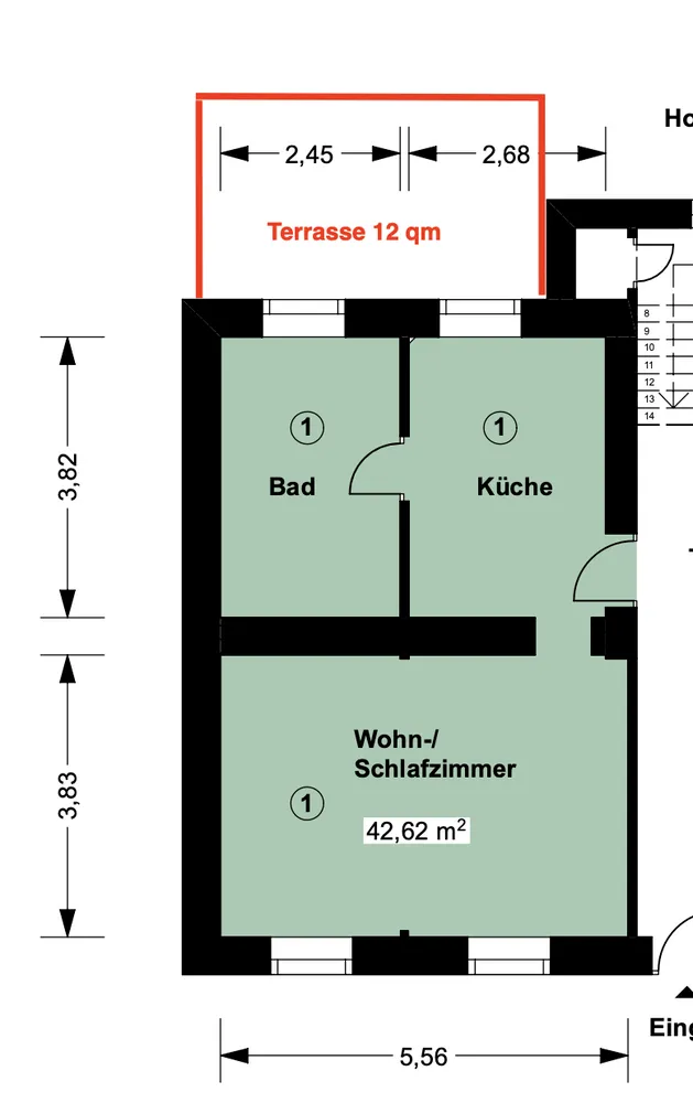 1 Zimmer Wohnung mit 49 m² in Koblenz – Bild 10