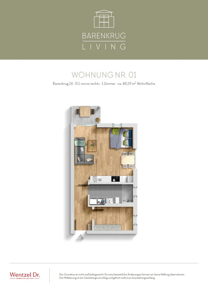 1 Zimmer Wohnung mit 48 m² in Hamburg – Bild 6