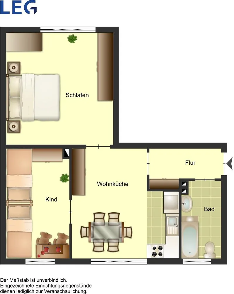 3 Zimmer Wohnung mit 48 m² in Düsseldorf – Bild 5