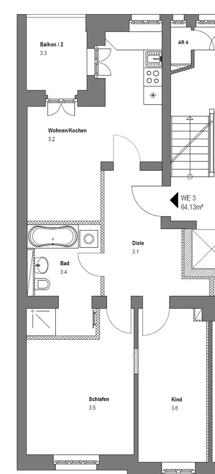 3 Zimmer Wohnung mit 64 m² in Leipzig – Bild 10