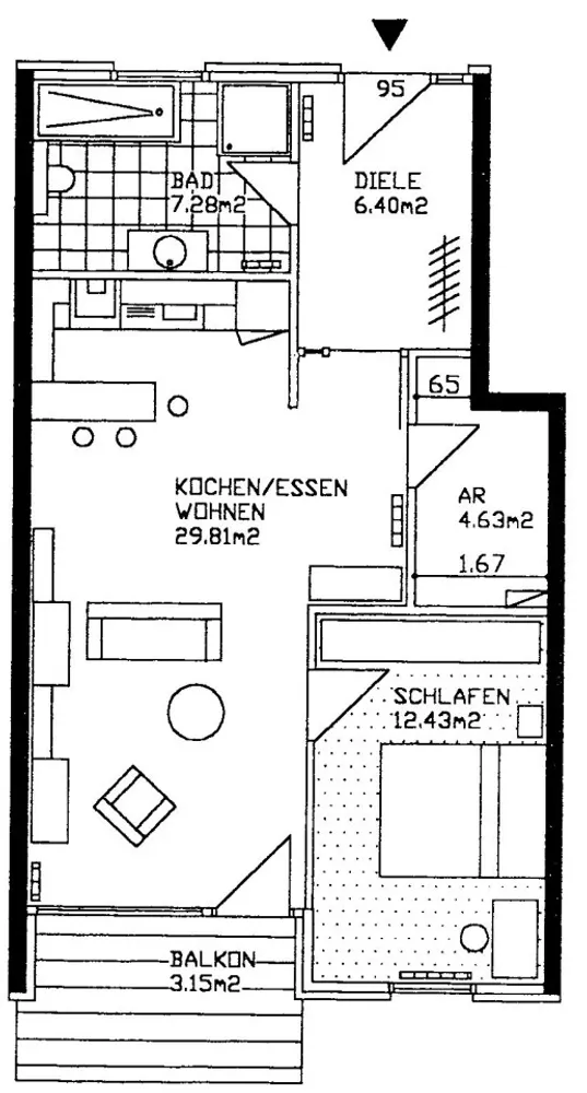 2 Zimmer Wohnung mit 61 m² in Bergisch Gladbach – Bild 2