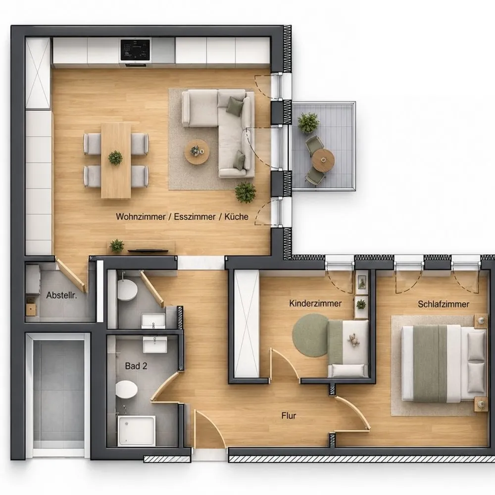 3 room apartment with 55 m² in Berlin – Photo 4