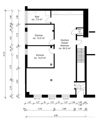 3 Zimmer Wohnung mit 98 m² in Hamburg – Bild 2