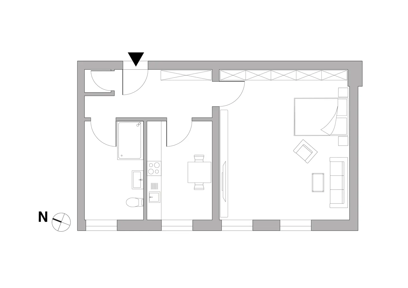 1 room apartment with 47 m² in Berlin – Photo 1