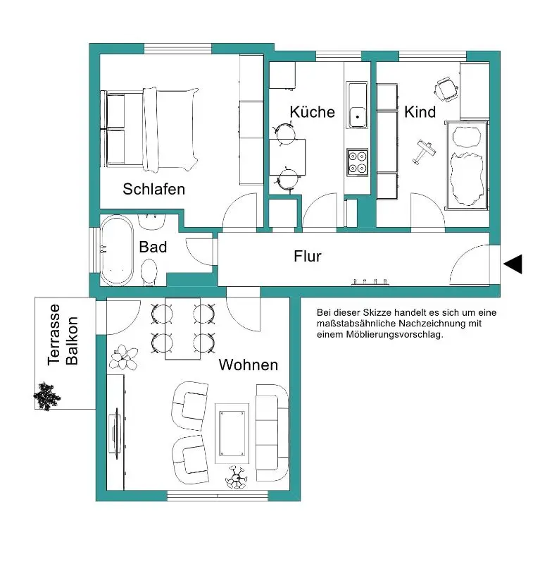 3 room apartment with 60 m² in Marburg – Photo 3