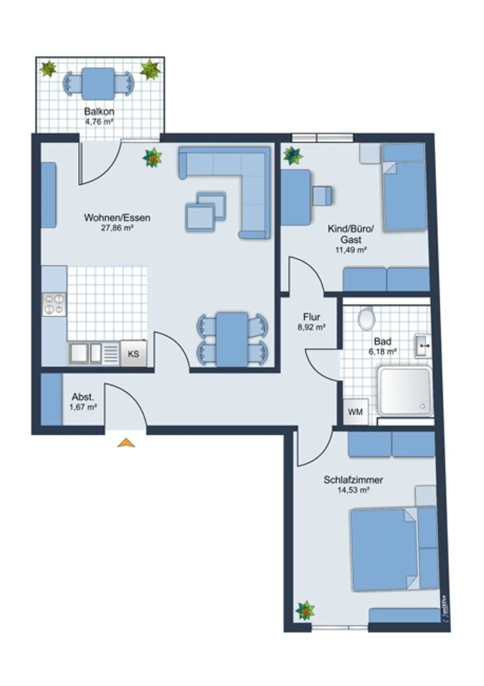 3 Zimmer Wohnung mit 71 m² in Hamburg – Bild 8