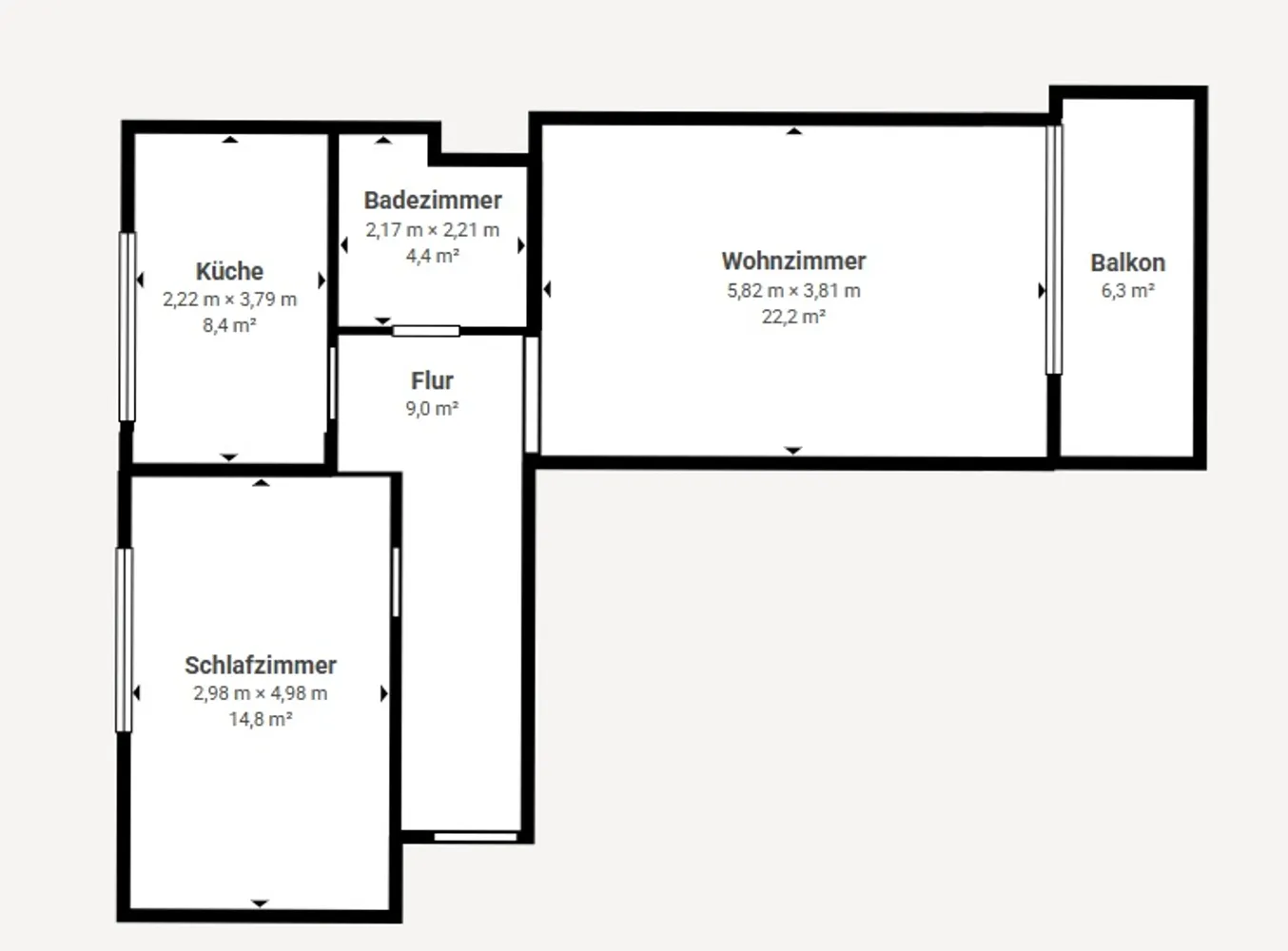 2 Zimmer Wohnung mit 60 m² in Wuppertal – Bild 3