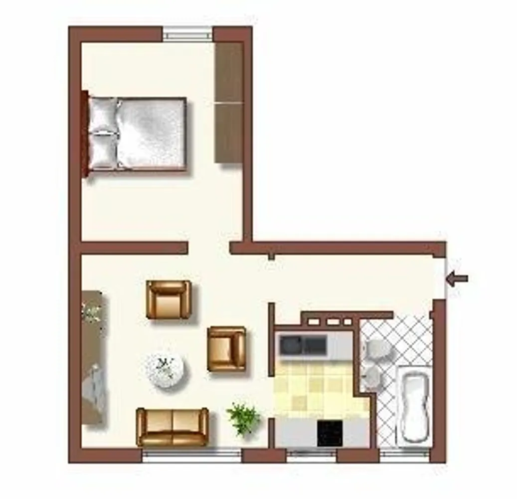 2 Zimmer Wohnung mit 41 m² in Duisburg – Bild 2