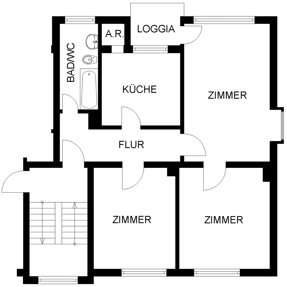 3 Zimmer Wohnung mit 71 m² in Hagen – Bild 2