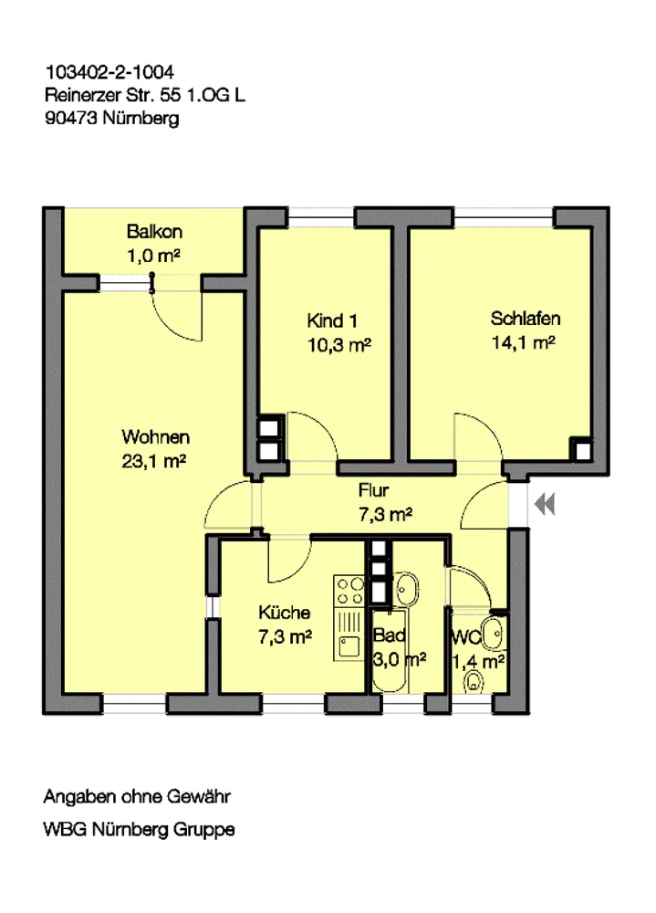 3 Zimmer Wohnung mit 68 m² in Nürnberg – Bild 6