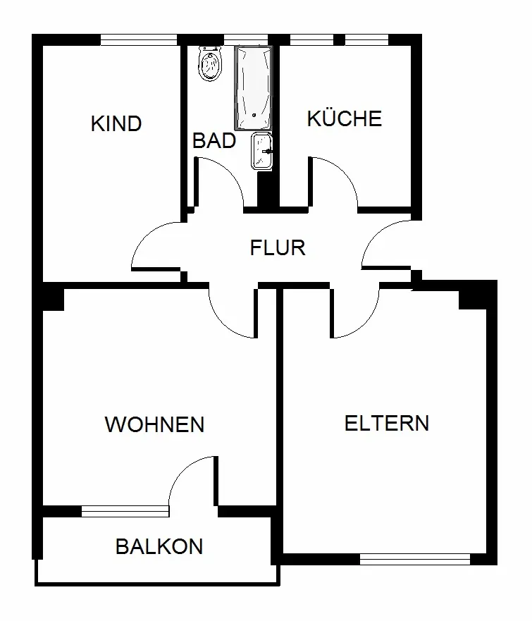 3 Zimmer Wohnung mit 58 m² in Gelsenkirchen – Bild 5