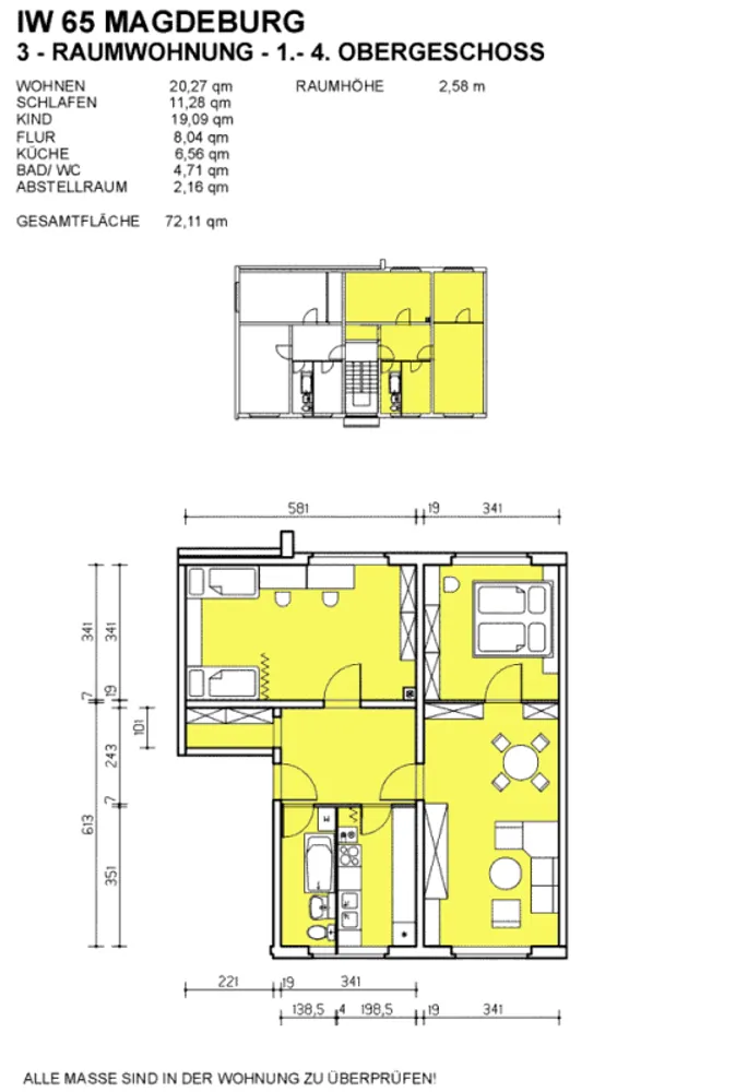 3 Zimmer Wohnung mit 73 m² in Dresden – Bild 3