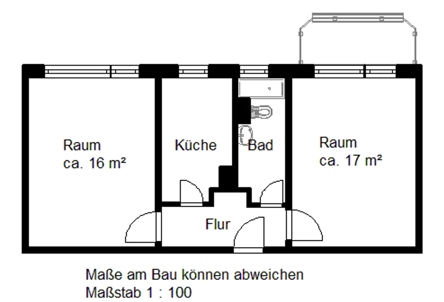 2 Zimmer Wohnung mit 49 m² in Halle (Saale) – Bild 4