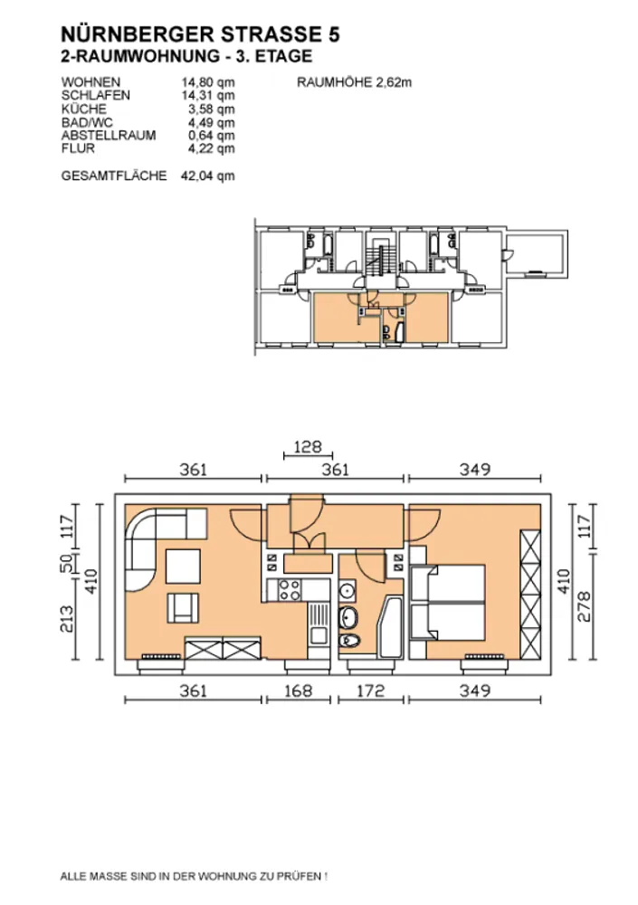 2 Zimmer Wohnung mit 42 m² in Dresden – Bild 2