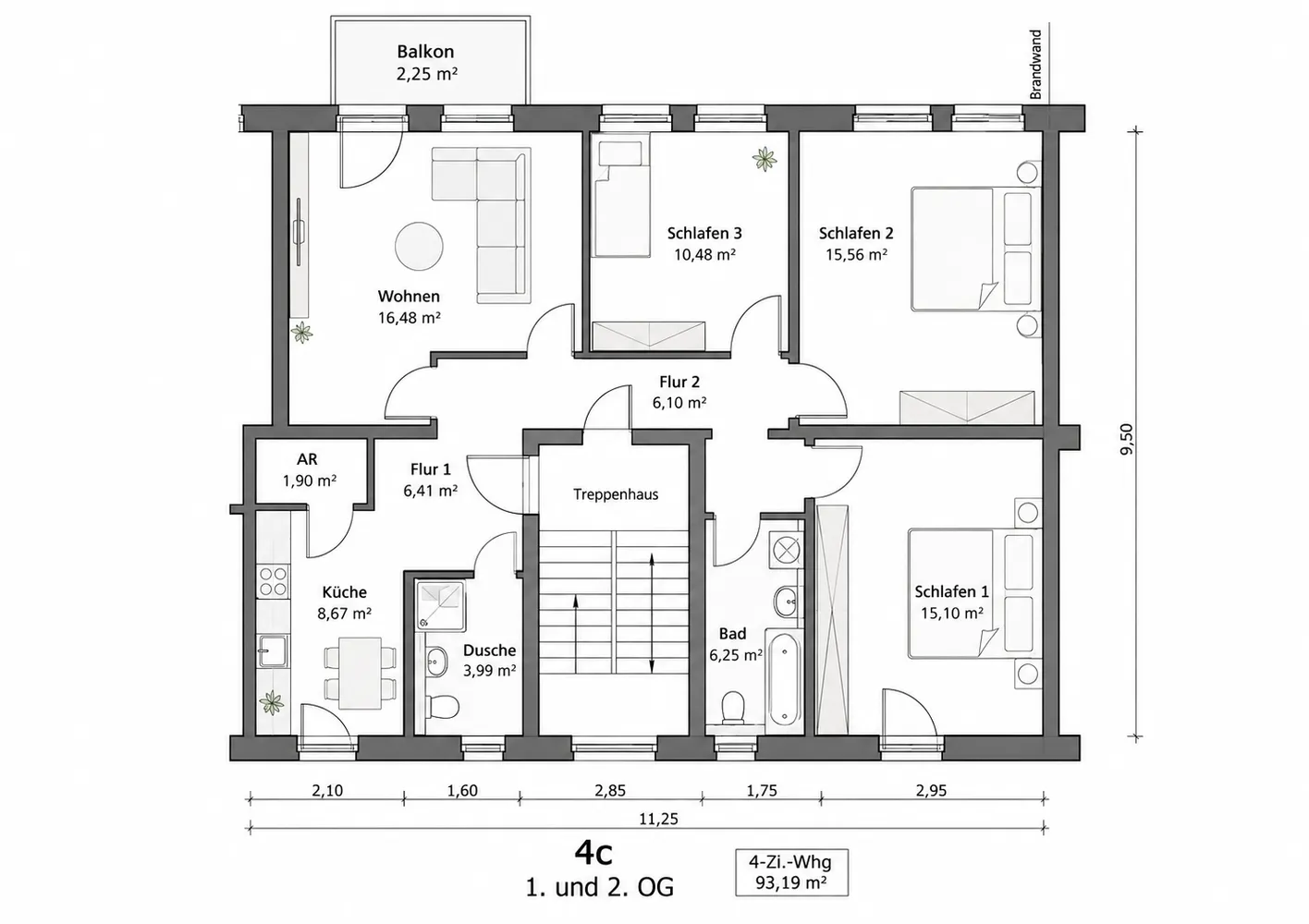 4 Zimmer Wohnung mit 92 m² in Magdeburg – Bild 4