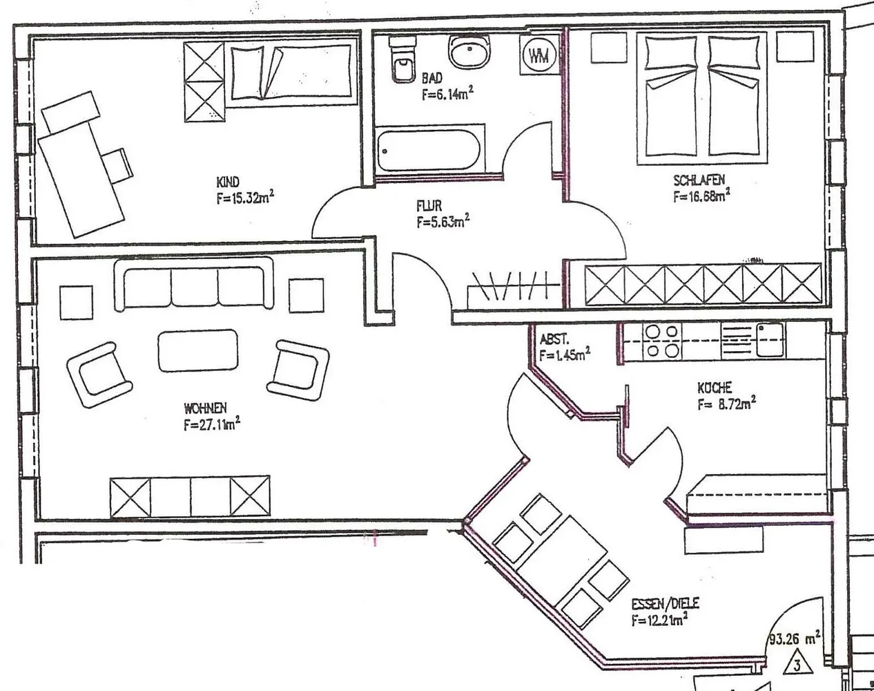 3 Zimmer Wohnung mit 93 m² in Halberstadt – Bild 3