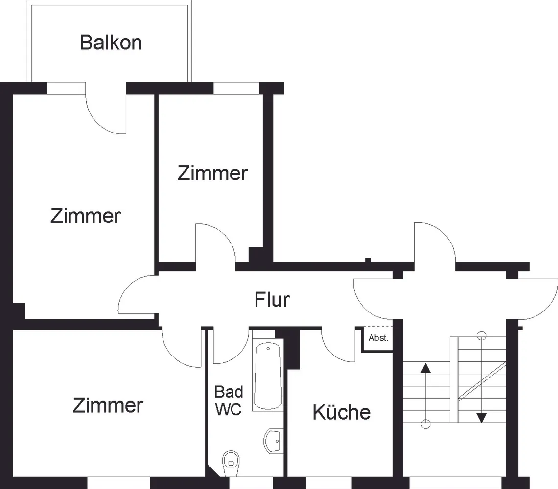 3 Zimmer Wohnung mit 58 m² in Braunschweig – Bild 7