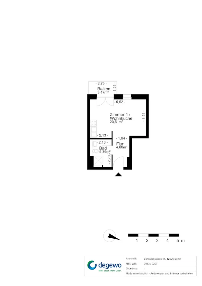 1 Zimmer Wohnung mit 32 m² in Berlin – Bild 9