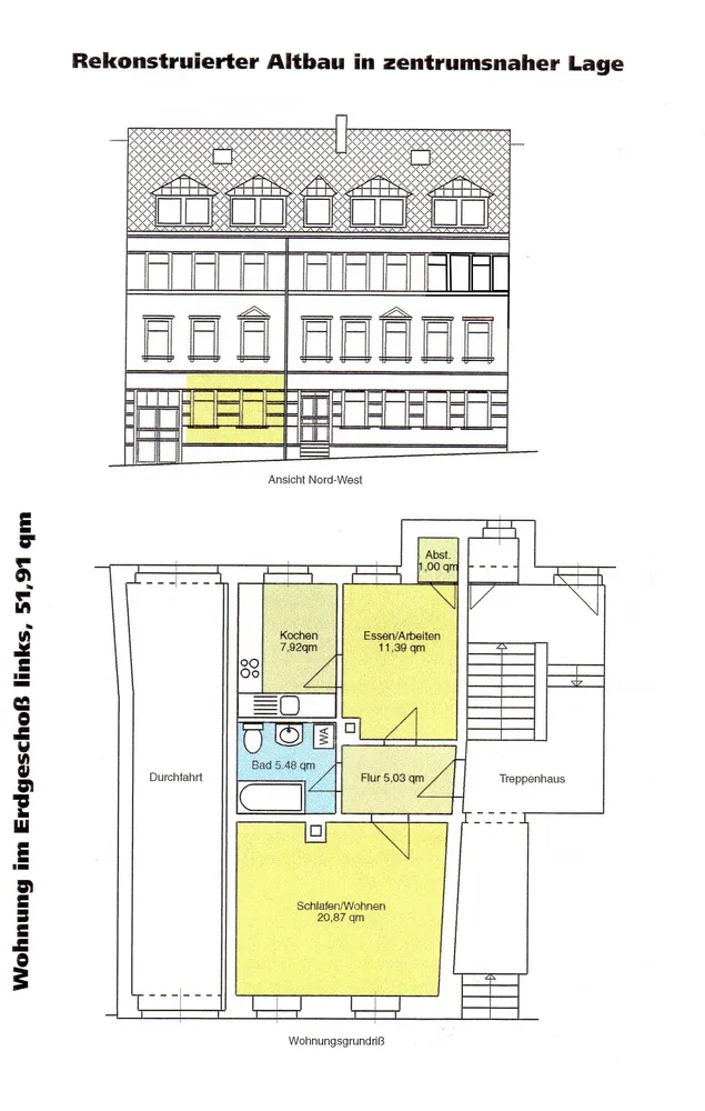 2 room apartment with 52 m² in Freiberg – Photo 4