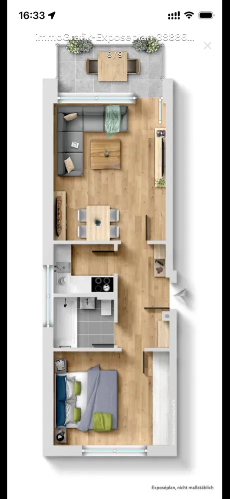 2 Zimmer Wohnung mit 50 m² in Düsseldorf – Bild 3