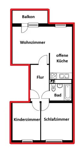 3 Zimmer Wohnung mit 59 m² in Halle (Saale) – Bild 12