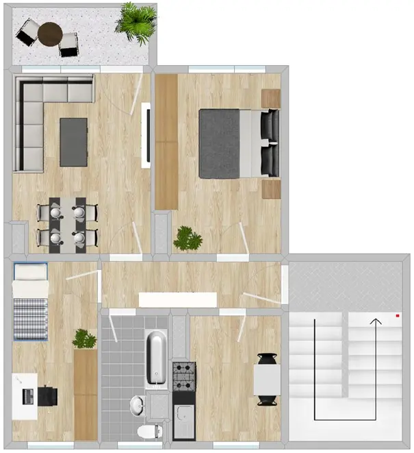 2 Zimmer Wohnung mit 55 m² in Riesa – Bild 3