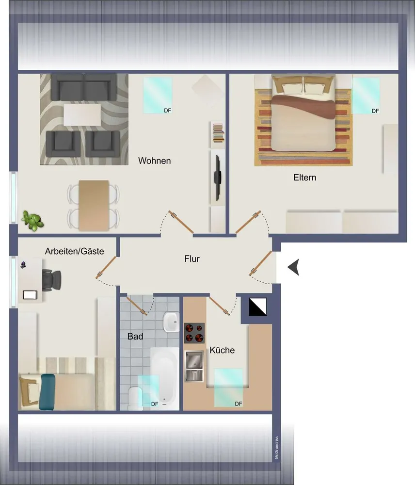 3 room apartment with 53 m² in Hanover – Photo 8
