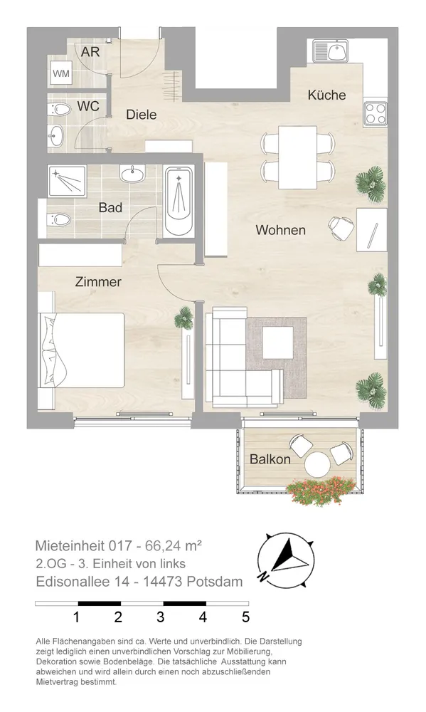 2 Zimmer Wohnung mit 66 m² in Potsdam – Bild 3