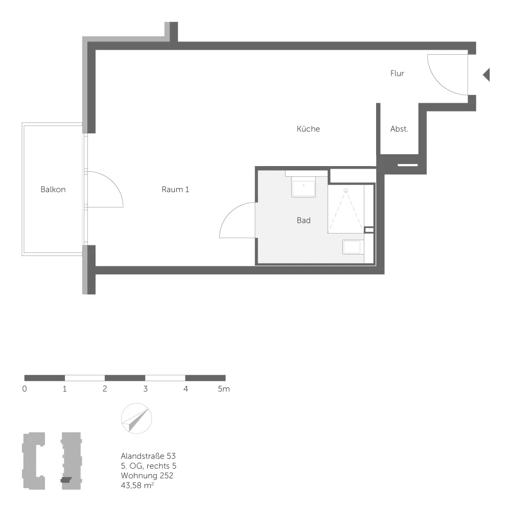 1 Zimmer Wohnung mit 44 m² in Berlin – Bild 4