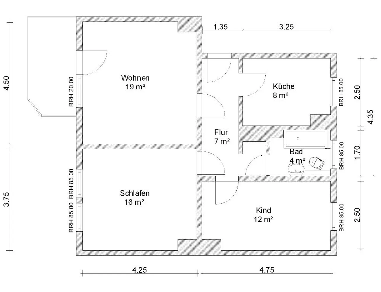 3 Zimmer Wohnung mit 68 m² in Zwickau – Bild 1
