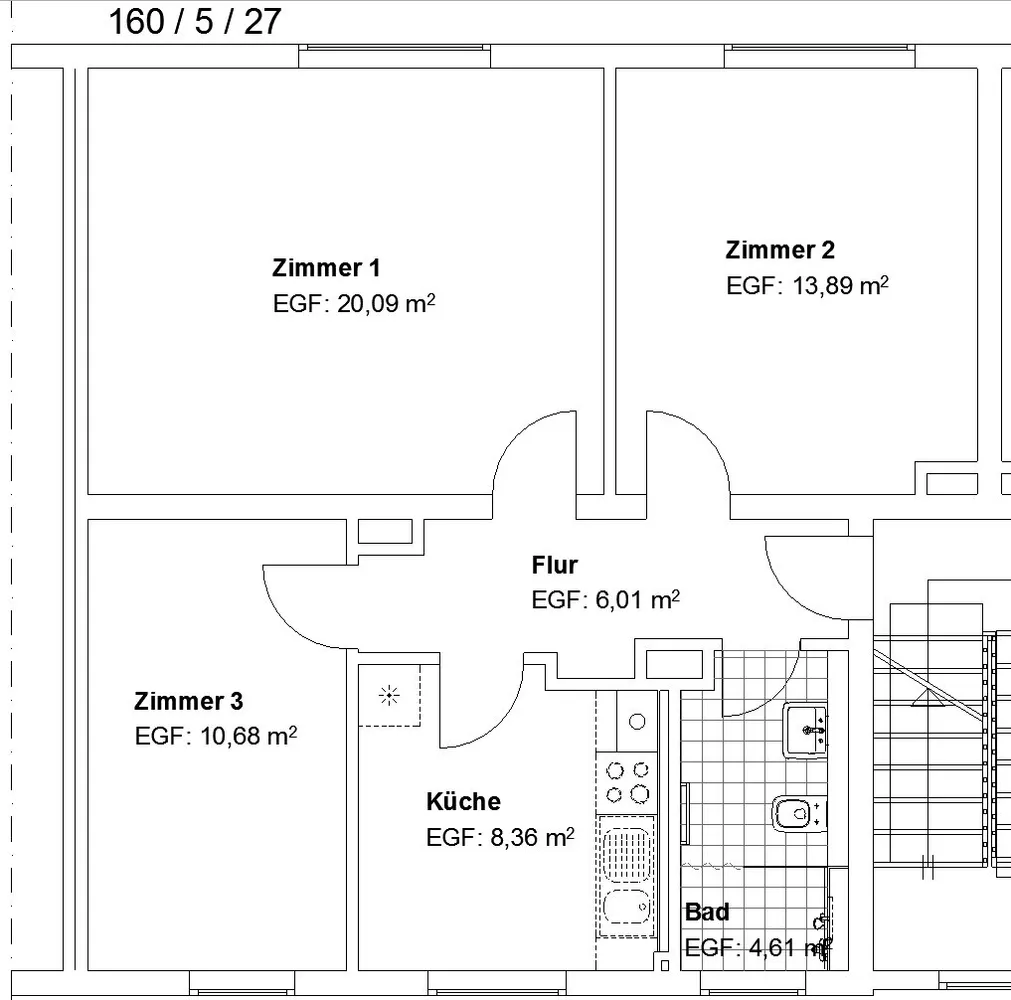 3 Zimmer Wohnung mit 64 m² in Kassel – Bild 2