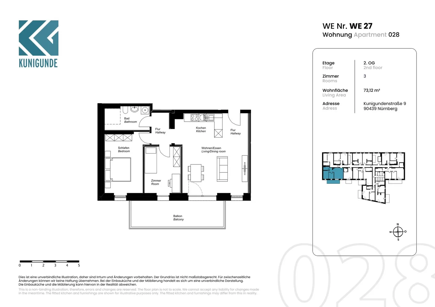 2 Zimmer Wohnung mit 41 m² in Nürnberg – Bild 8