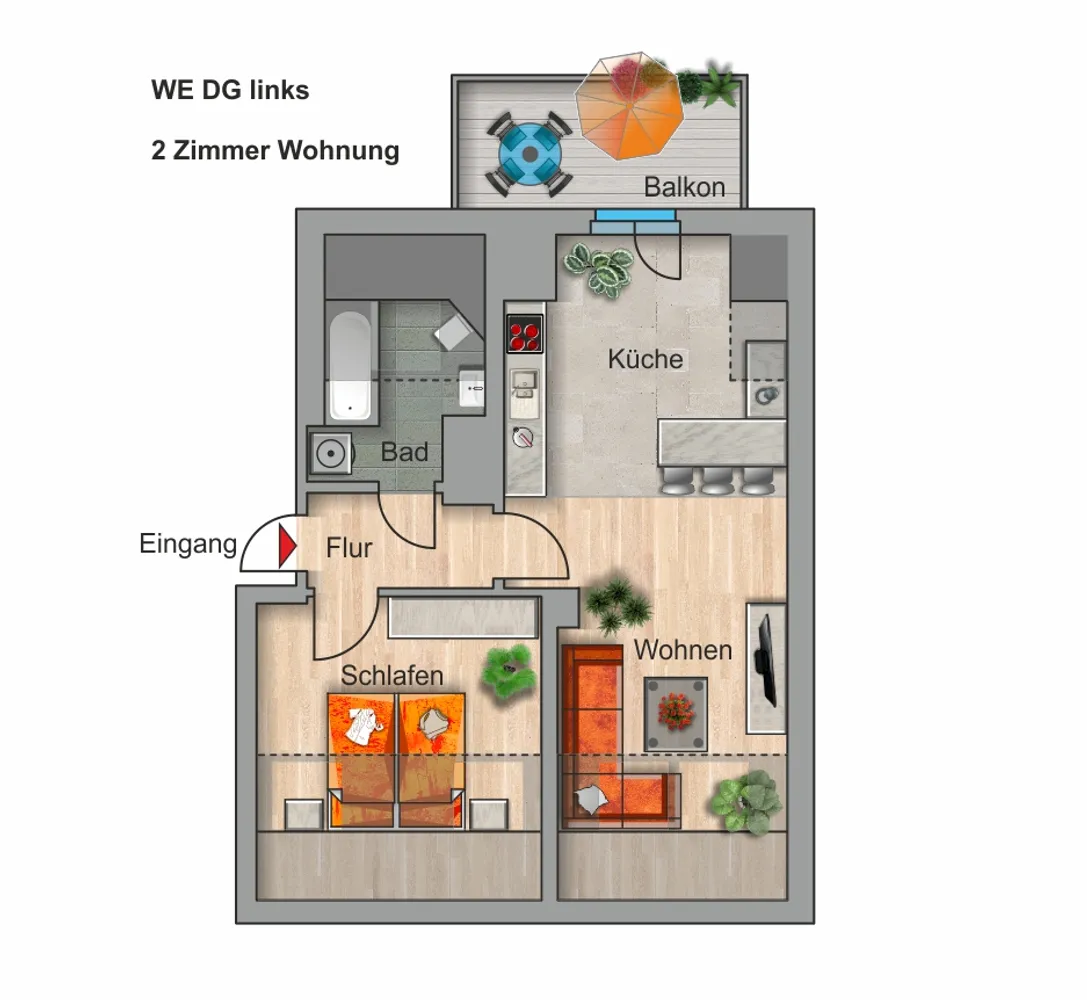 2 room apartment with 49 m² in Chemnitz – Photo 5