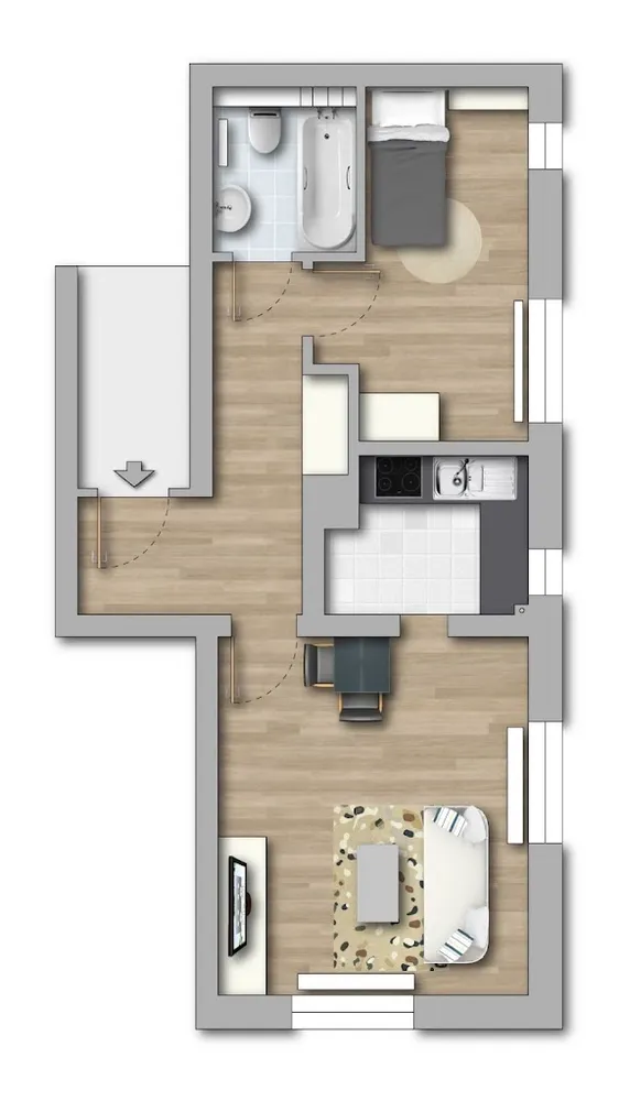 2 Zimmer Wohnung mit 37 m² in Chemnitz – Bild 7