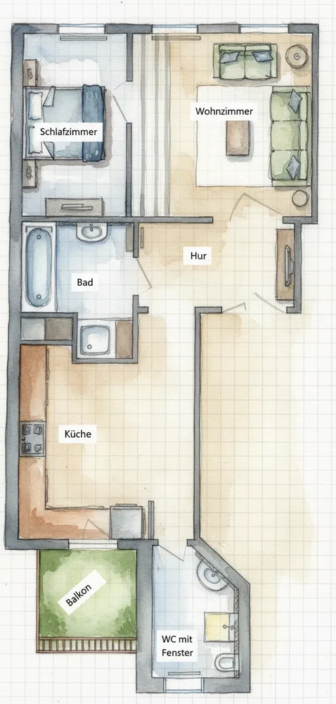 2 Zimmer Wohnung mit 62 m² in Zwickau – Bild 5