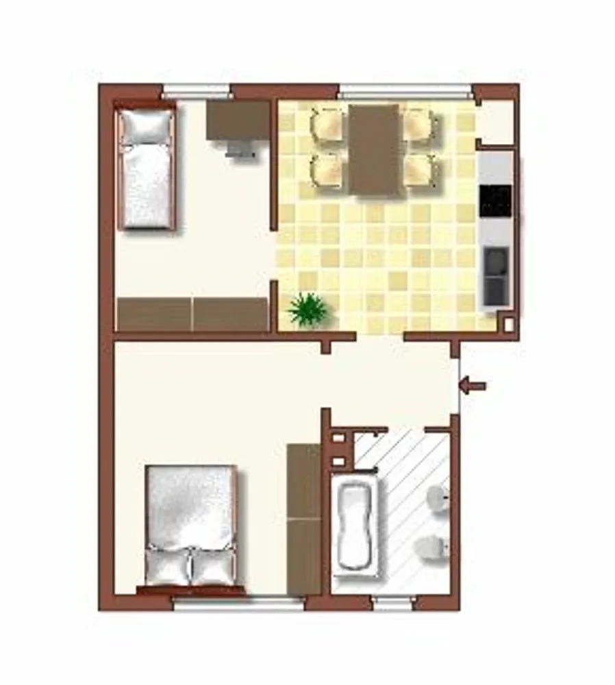 2 Zimmer Wohnung mit 45 m² in Duisburg – Bild 2