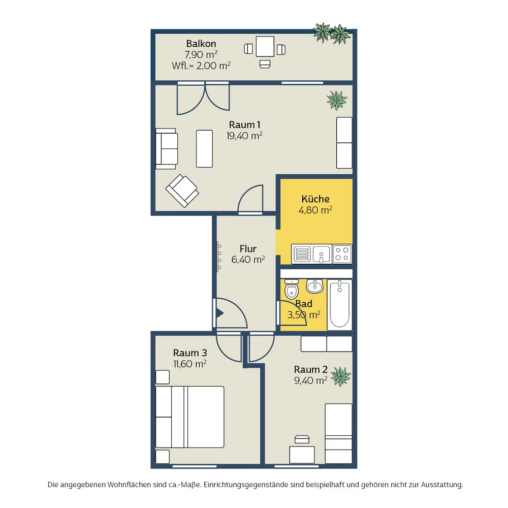 3 Zimmer Wohnung mit 57 m² in Leipzig – Bild 8