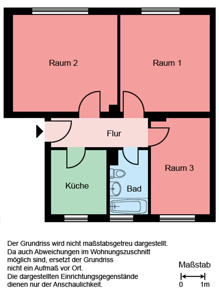 3 Zimmer Wohnung mit 60 m² in Castrop-Rauxel – Bild 2