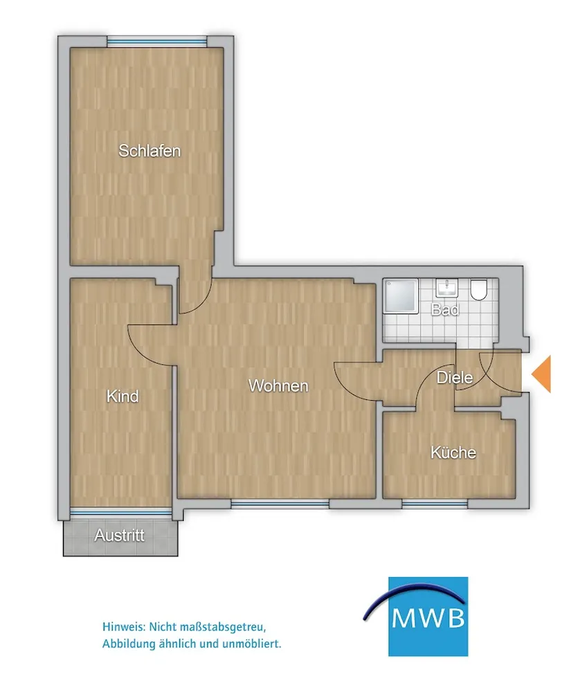 3 room apartment with 58 m² in Mülheim an der Ruhr – Photo 5