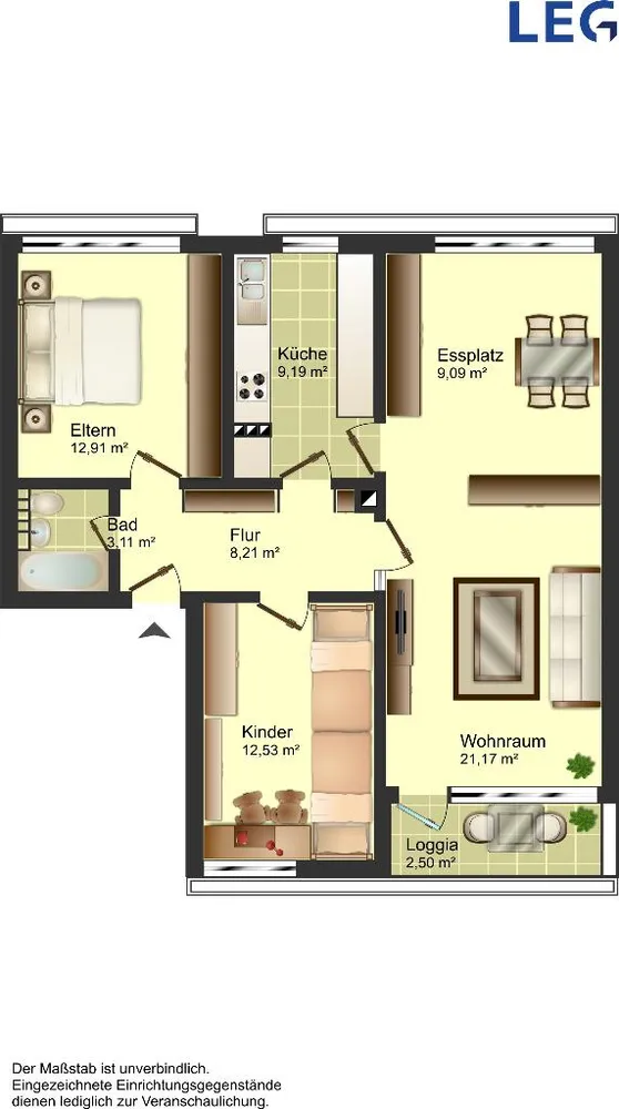 4 Zimmer Wohnung mit 79 m² in Erkrath – Bild 3