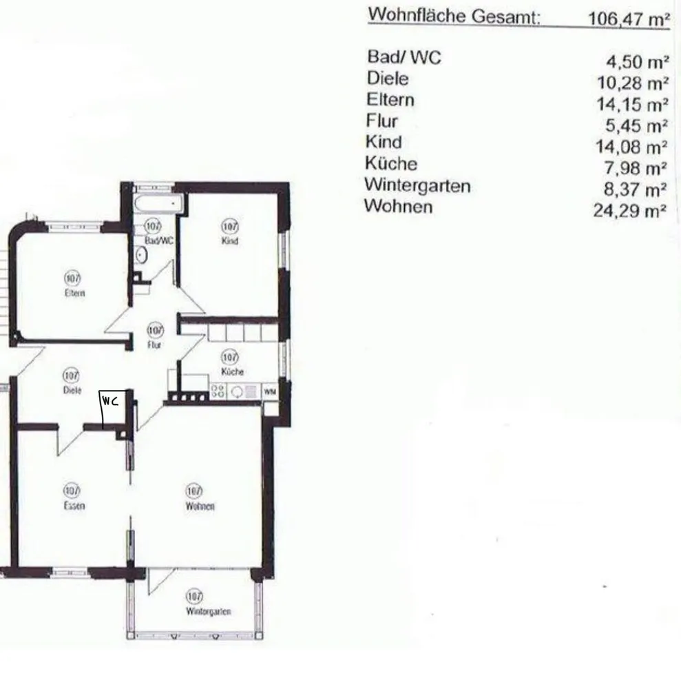5 Zimmer Wohnung mit 107 m² in Hannover – Bild 8